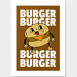 BURGER Time Funny Hamburger Posters and Art